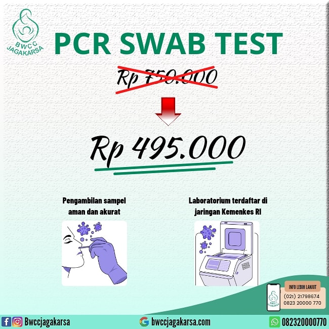 PCR Swab Test Klinik BWCC Jagakarsa BWCC Jagakarsa